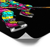 Poster Colorful Hockey Ice Cream Drip Player (1)  (Coin)