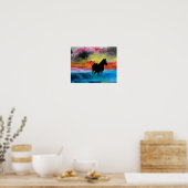 Poster Colorful Horse Runin Water (Cuisine)