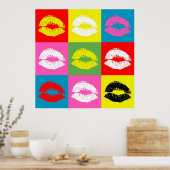 Poster Colorful lips (Cuisine)