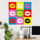 Poster Colorful lips (Bureau à domicile)