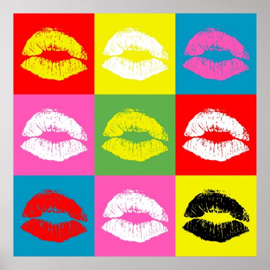 Poster Colorful lips (Devant)