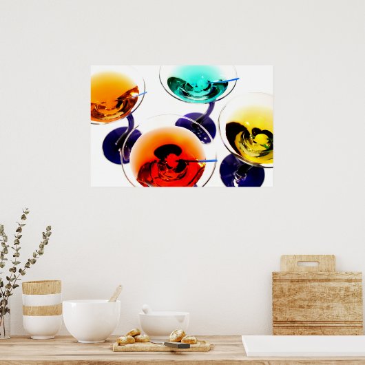 Poster colorful martinis (Cuisine)