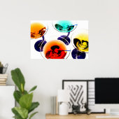 Poster colorful martinis (Bureau à domicile)