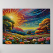 Poster Colorful Meadow Art (Devant)