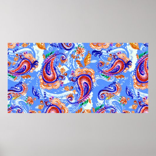 Poster Colorful paisible sans couture motif (Devant)