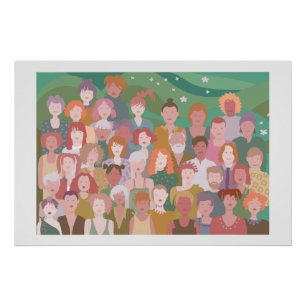 poster colorful people man and women perfect poster