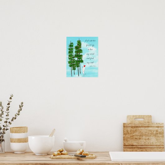 Poster Colorful Pine Trees with Words (Cuisine)