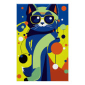 Poster Colorful Pop Art Cat (Devant)