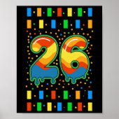 Poster Colorful Rainbow Drip Number 26 (Devant)