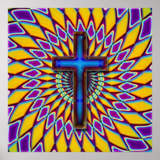 POSTER COLORFUL RETRO CROSS (Devant)