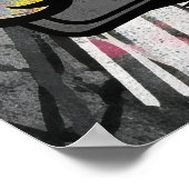 Poster Colorful Street Art Cat with UFO Graffiti (Coin)