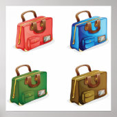 Poster Colorful Travel Briefcase Collection (Devant)