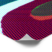 Poster Colorful Wavy Abstrait 612 (Coin)