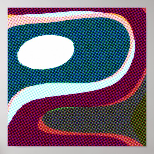 Poster Colorful Wavy Abstrait 612 (Devant)