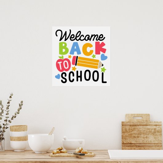 Poster Colorful Welcome Back to School Design (Cuisine)