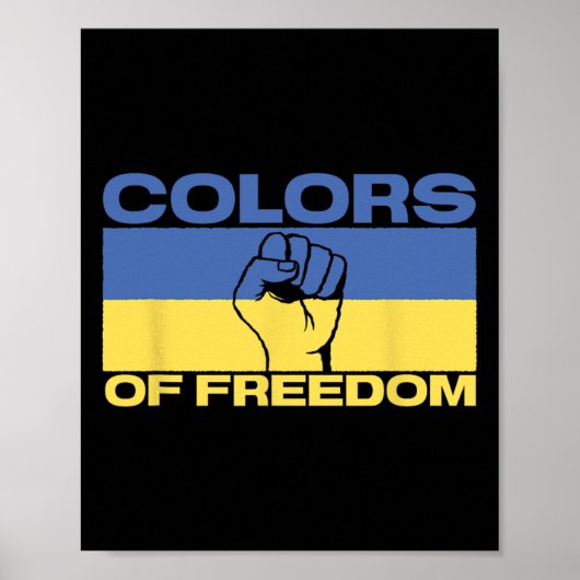 Poster Colors Of Freedom Ukraine Flag  (Devant)
