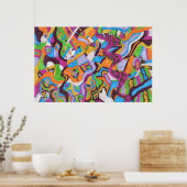 Poster "Colorscape" Art Abstrait (Cuisine)