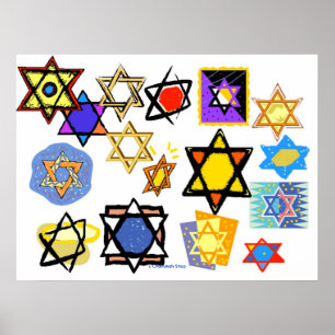 POSTER COLOSSAL - ÉTOILES JUIVES - CHANUKAH