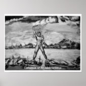 Poster Colosse de Rhodes Grèce par Ben Schneider (Devant)