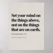 Poster Colossians 3_2, Bible Verse, Modern Bible, Scriptu (Devant)
