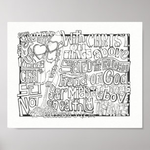 Poster Colossiens 3:12/ Verset de coloriage des écritures