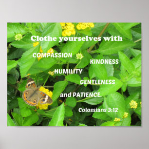Poster Colossiens 3:12 Vêtez-vous avec compassion
