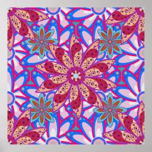 Poster Colour Spring Theme seamless pattern Background. C