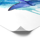 Poster Colourful Dolphin Watercolour Artwork (Coin)