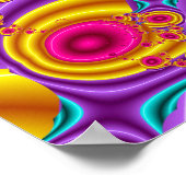 Poster Colourful Fractal Pattern (Coin)