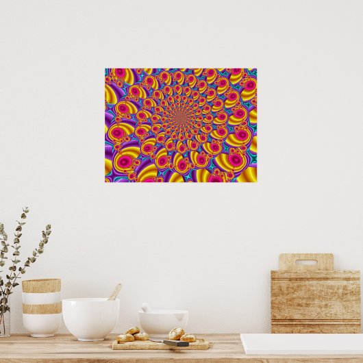 Poster Colourful Fractal Pattern (Cuisine)
