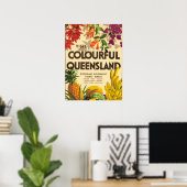 Poster Colourful Queensland, Australia (Bureau à domicile)