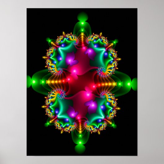Poster Colourful Symmetry Fractal (Devant)