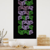 Poster Colourful U Maze Geometric Pattern Design  (Cuisine)