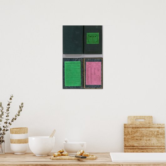 Poster Colton's Railroad and County Map, États-Unis (Cuisine)