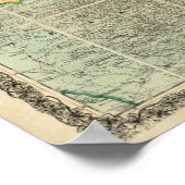 Poster Colton's Railroad and County Map, États-Unis (Coin)