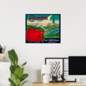 Poster Columbia Apple Crate LabelYakima, WA (Bureau à domicile)