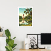 Poster Columbia Caroline du Sud vintage (Bureau à domicile)