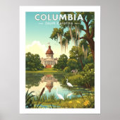 Poster Columbia Caroline du Sud vintage (Devant)