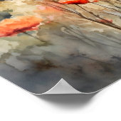 Poster Columbia Gorge Peinture Art Imprimer (Coin)