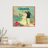 Poster Columbia Orange Étiquette (Cuisine)