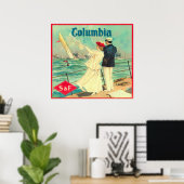 Poster Columbia Orange Étiquette (Bureau à domicile)