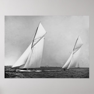 Poster Columbia & Shamrock 1898