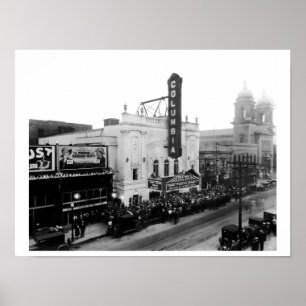 Poster Columbia Theatre, Nuit d'ouverture (Impression de 