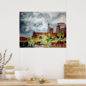 Poster columbus ga georgia riverwalk river walk art, C... (Cuisine)