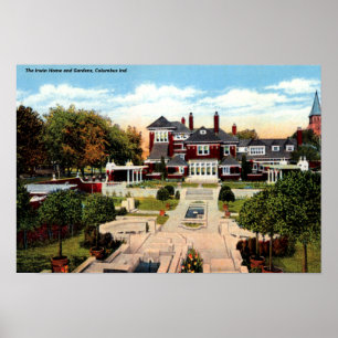 Poster Columbus Indiana La Maison de la famille Irwin