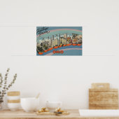 Poster Columbus, Ohio - Grandes Lettres Scènes 4 (Cuisine)