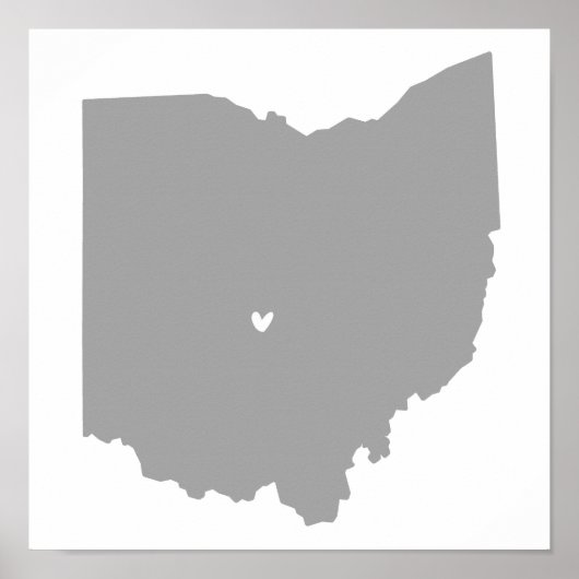 Poster Columbus, Ohio Love (Devant)