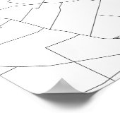 Poster Columbus, Ohio (noir sur blanc) (Coin)