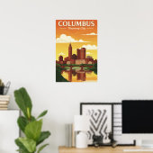 Poster Columbus vintage (Bureau à domicile)
