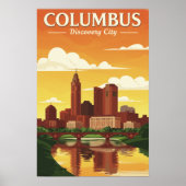 Poster Columbus vintage (Devant)